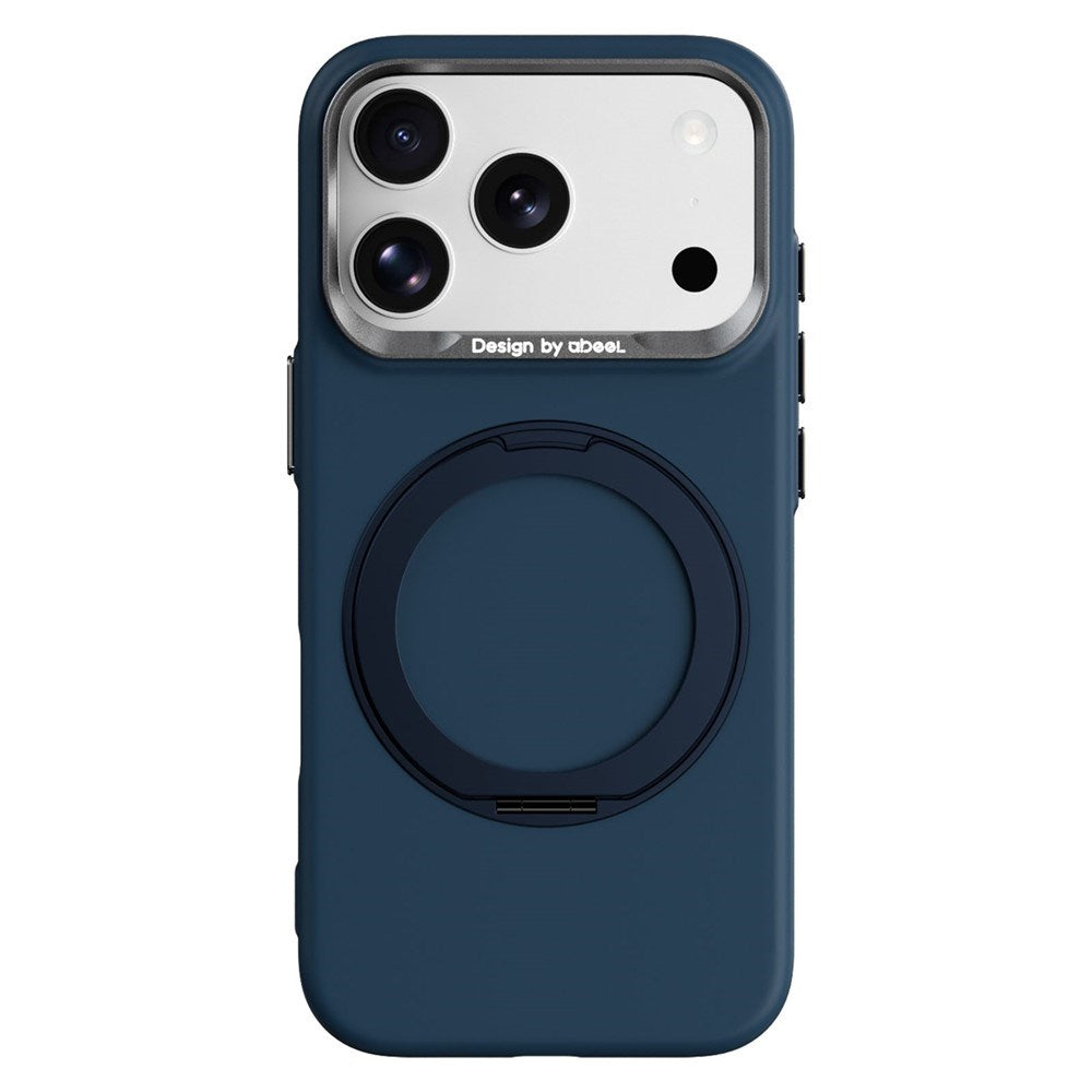 iPhone 17 Pro Max / 18 Pro Max ABEEL Hard Soft-Touch Plastic Case w. Kickstand - MagSafe Compatible - Dark Blue