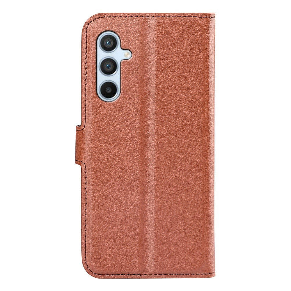 Samsung Galaxy A54 (5G) PU Litchi Leather Wallet Case - Brown