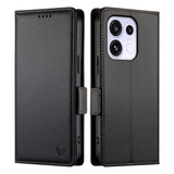 OPPO Reno16 F (5G) EIDERWOOD Faux Leather Flip Case with Card Holder - Black