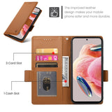 OPPO Reno16 F (5G) EIDERWOOD Faux Leather Flip Case with Card Holder - Brown