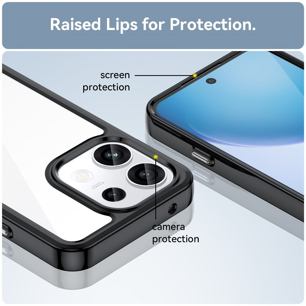 OPPO Reno16 F (5G) EIDERWOOD Hybrid Case - Transparent / Black