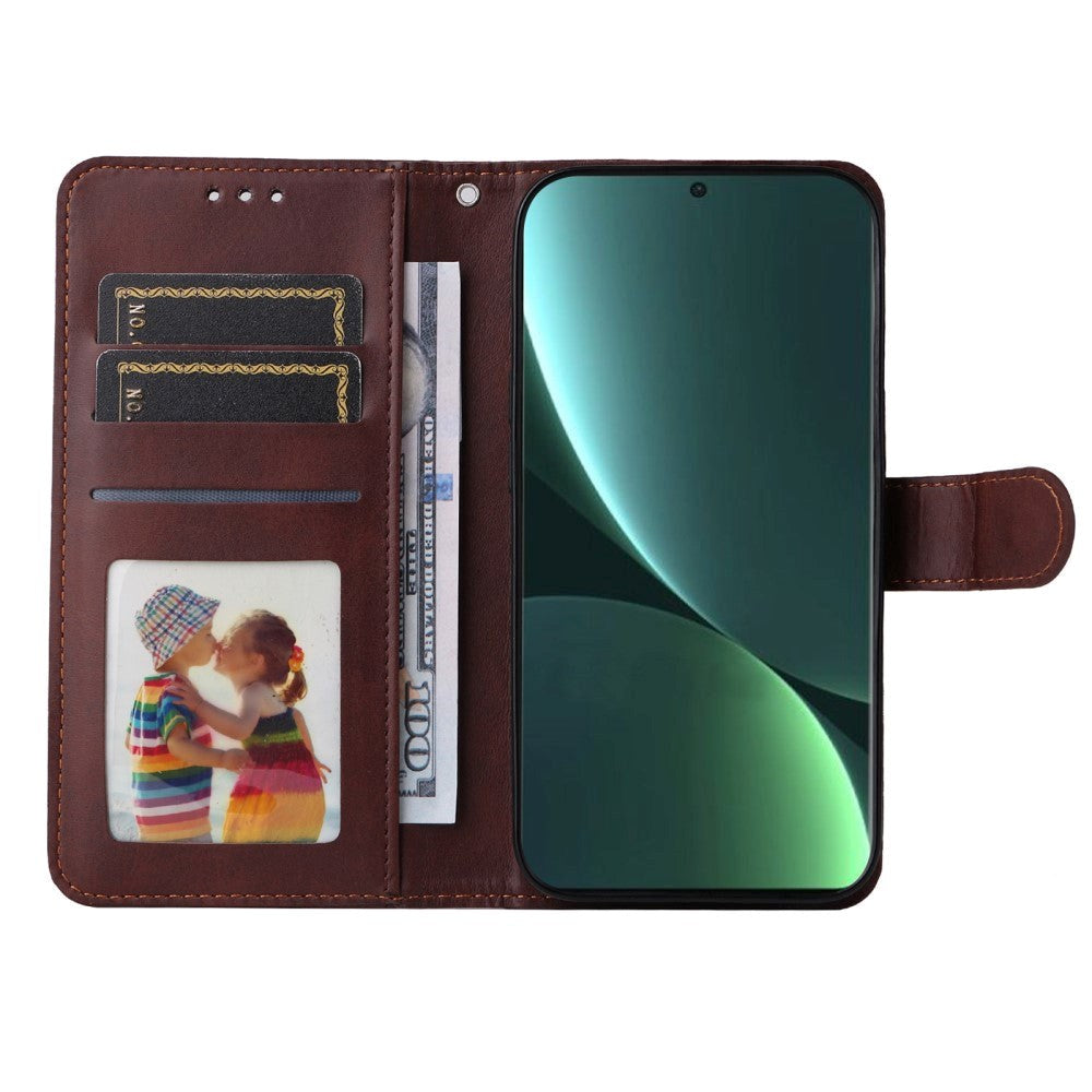 Xiaomi 13 Leather Flip Case with Wallet - Brown