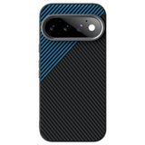 Google Pixel 11 Pro ABEEL Hybrid Case with Carbon Fiber Texture - Black / Blue