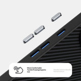 Google Pixel 11 Pro ABEEL Hybrid Case with Carbon Fiber Texture - Black / Blue