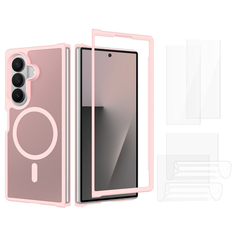 Samsung Galaxy Z Fold8 Ultra EIDERWOOD Hybrid Case incl. Screen Protector Set - Pink / Transparent