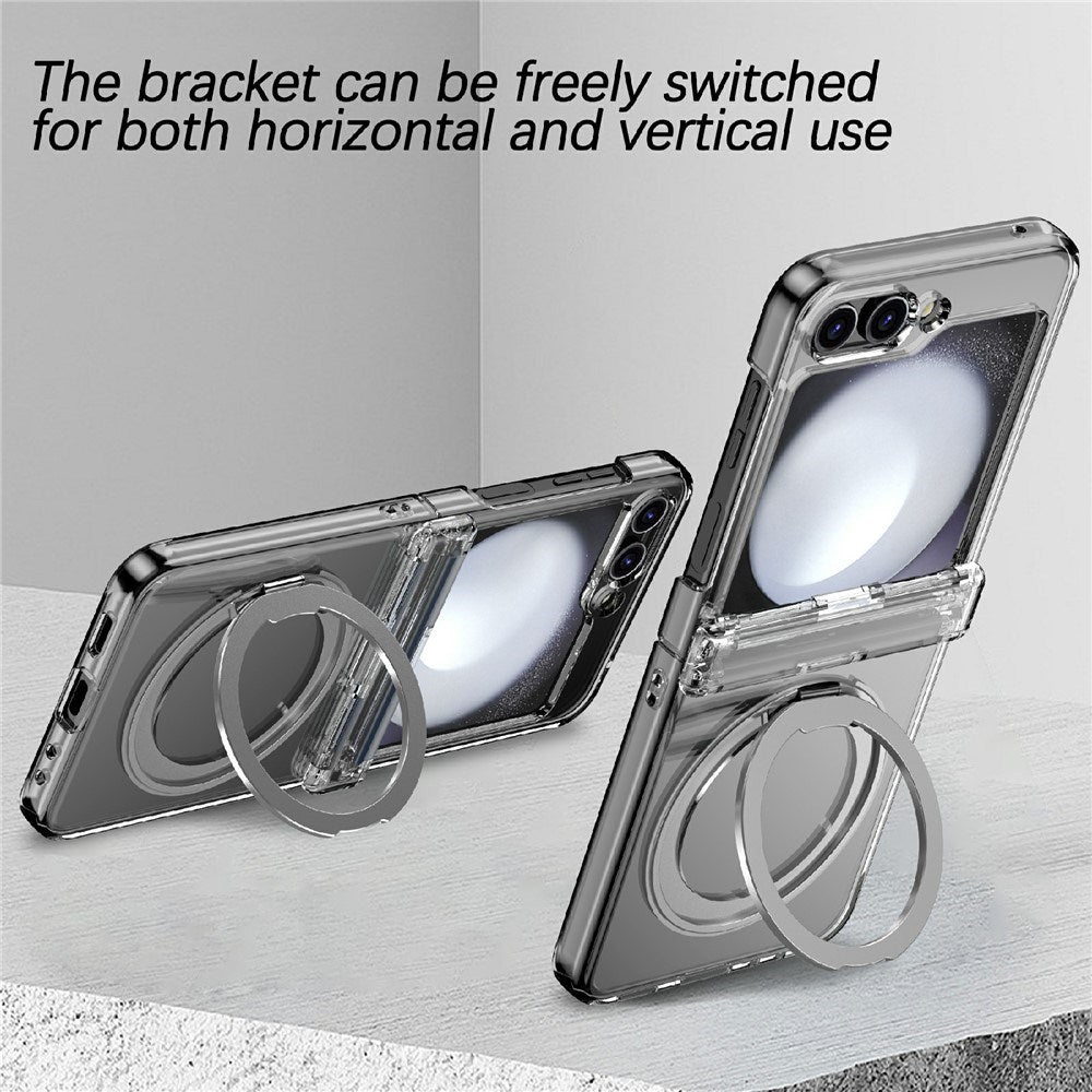 Samsung Galaxy Z Flip8 EIDERWOOD Hard Plastic Case with Stand Function - MagSafe Compatible - Transparent