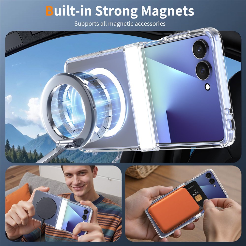 Samsung Galaxy Z Flip8 EIDERWOOD Hybrid Case with Hinge Protection - Transparent