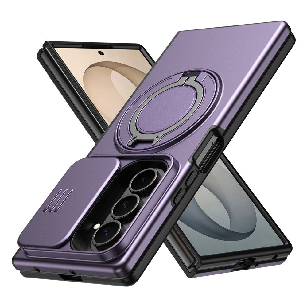 Samsung Galaxy Z Fold8 Ultra / Fold7 EIDERWOOD Hybrid Cover med 360° Rotatable Kickstand & Camera Protection - MagSafe Compatible - Purple