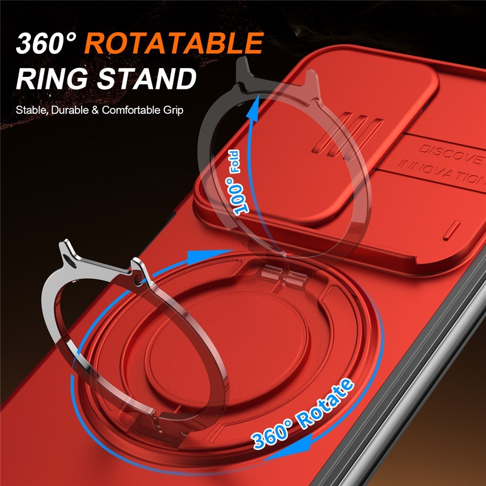 Samsung Galaxy Z Fold8 Ultra / Fold7 EIDERWOOD Hybrid Cover med 360° Rotatable Kickstand & Camera Protection - MagSafe Compatible - Red