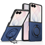 Samsung Galaxy Z Flip8 EIDERWOOD Hybrid Case with 360° Rotatable Kickstand - Blue