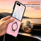 Samsung Galaxy Z Flip8 EIDERWOOD Hybrid Case with 360° Rotatable Kickstand - Pink