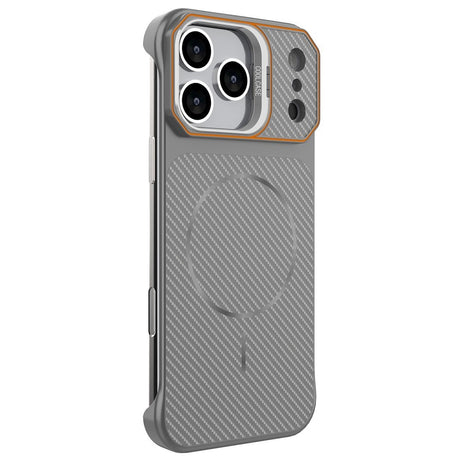iPhone 18 Pro / 17 Pro EIDERWOOD Carbon Fiber Case w . Kickstand - MagSafe Compatible - Grey
