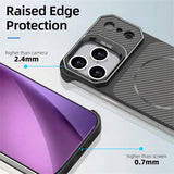 iPhone 18 Pro / 17 Pro EIDERWOOD Carbon Fiber Case w . Kickstand - MagSafe Compatible - Gold