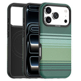 iPhone 18 Pro EIDERWOOD Case with Patterned Faux Leather Back - MagSafe Compatible - Green