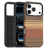 iPhone 18 Pro EIDERWOOD Case with Patterned Faux Leather Back - MagSafe Compatible - Brown