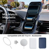 iPhone 18 Pro EIDERWOOD Faux Leather Back Case with Detachable Card Holder - MagSafe Compatible - Blue
