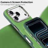 iPhone 18 Pro EIDERWOOD Faux Leather Back Case with Detachable Card Holder - MagSafe Compatible - Green