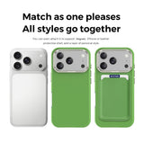 iPhone 18 Pro EIDERWOOD Faux Leather Back Case with Detachable Card Holder - MagSafe Compatible - Green