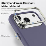 iPhone 18 Pro EIDERWOOD Faux Leather Back Case with Detachable Card Holder - MagSafe Compatible - Purple