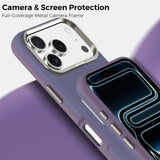 iPhone 18 Pro EIDERWOOD Faux Leather Back Case with Detachable Card Holder - MagSafe Compatible - Purple