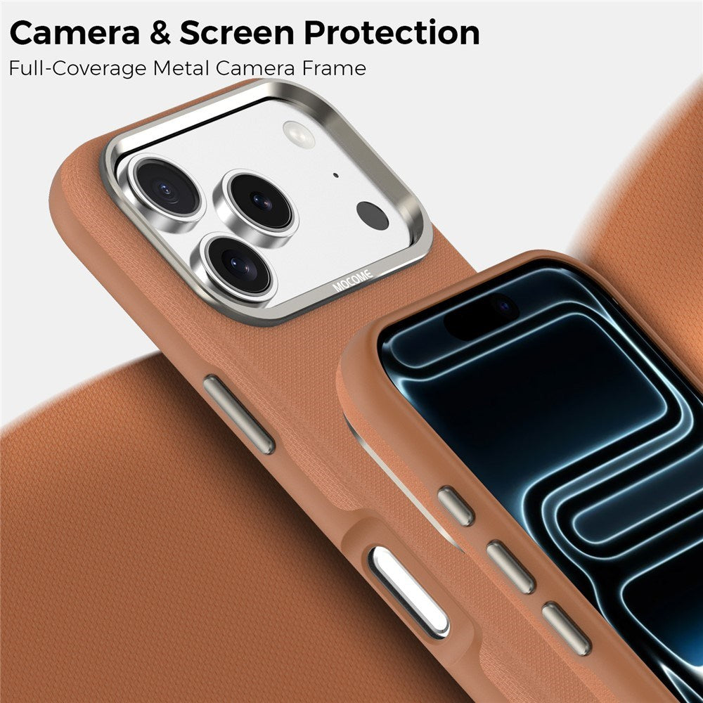 iPhone 18 Pro EIDERWOOD Faux Leather Back Case with Detachable Card Holder - MagSafe Compatible - Brown