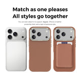 iPhone 18 Pro EIDERWOOD Faux Leather Back Case with Detachable Card Holder - MagSafe Compatible - Brown