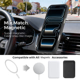 iPhone 18 Pro Max EIDERWOOD Faux Leather Back Case with Detachable Card Holder - MagSafe Compatible - Black