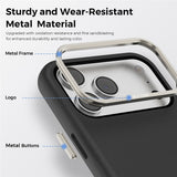 iPhone 18 Pro Max EIDERWOOD Faux Leather Back Case with Detachable Card Holder - MagSafe Compatible - Black