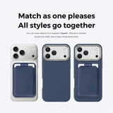 iPhone 18 Pro Max EIDERWOOD Faux Leather Back Case with Detachable Card Holder - MagSafe Compatible - Blue