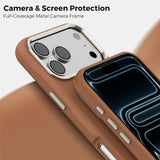 iPhone 18 Pro Max EIDERWOOD Faux Leather Back Case with Detachable Card Holder - MagSafe Compatible - Brown