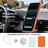 iPhone 18 Pro Max EIDERWOOD Faux Leather Back Case with Detachable Card Holder - MagSafe Compatible - Orange