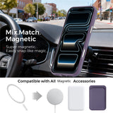 iPhone 18 Pro Max EIDERWOOD Faux Leather Back Case with Detachable Card Holder - MagSafe Compatible - Purple