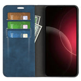 Xiaomi 18 Pro Max EIDERWOOD Artificial Leather Flip Case with Wallet and Stand Function - Blue