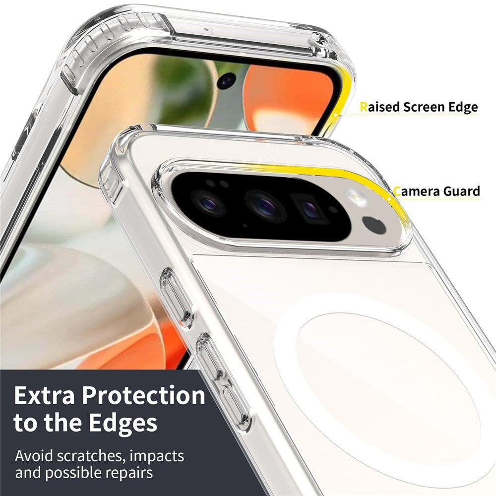 Google Pixel 11 Protection Set with 1 x MagSafe Cover & 2 x Screen Protector & 2 x Camera Lens Glass - Transparent