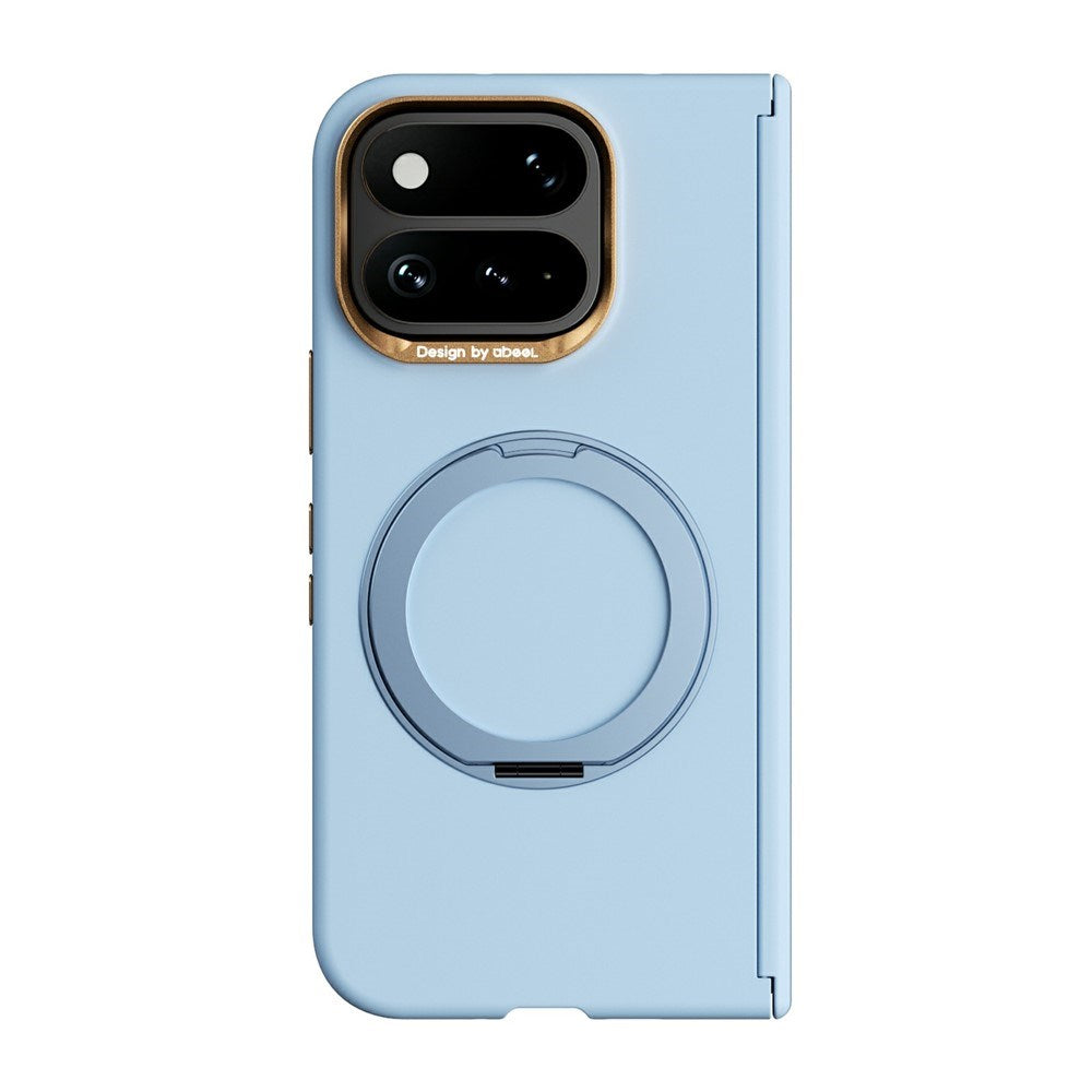Google Pixel 11 Pro Fold ABEEL Hard Soft-Touch Plastic Case w. Kickstand - MagSafe Compatible - Light Blue