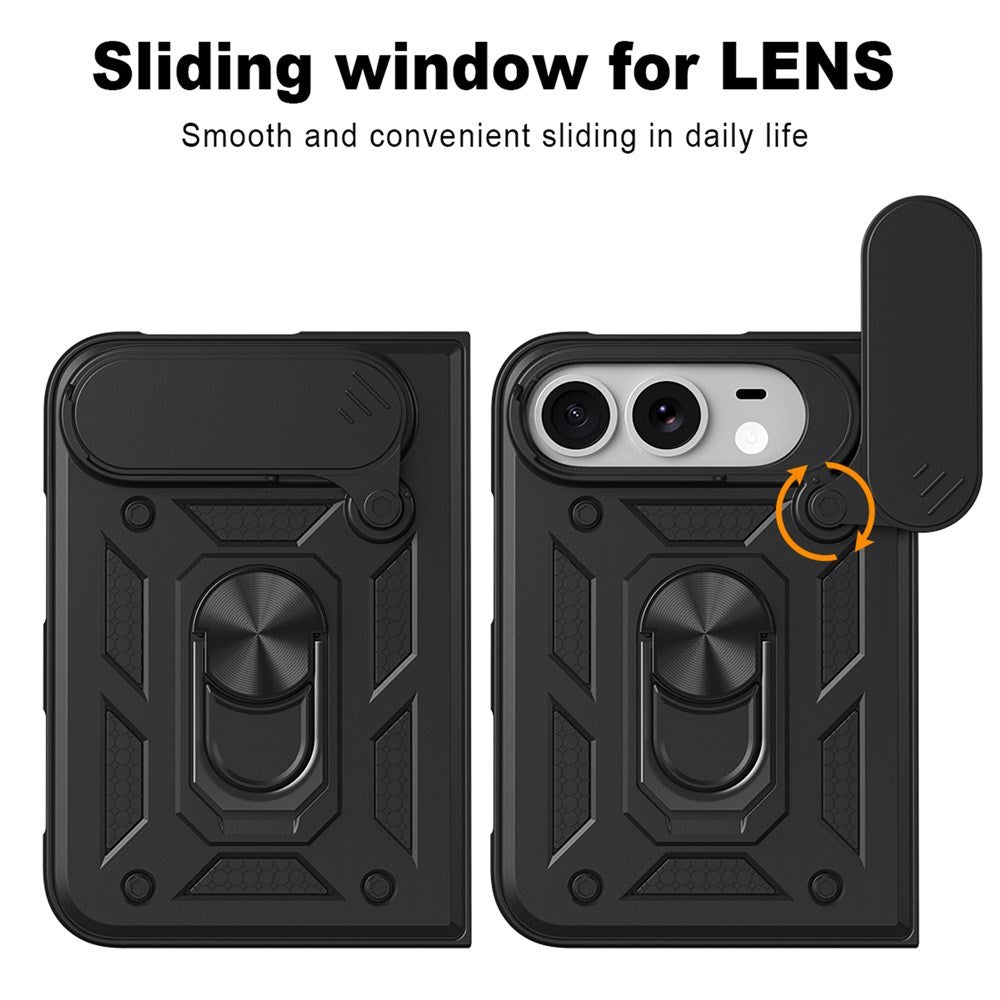 iPhone Fold EIDERWOOD Hybrid Tough Case with Kickstand & Cam Slider - Gold