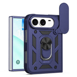 iPhone Fold EIDERWOOD Hybrid Tough Case with Kickstand & Cam Slider - Blue