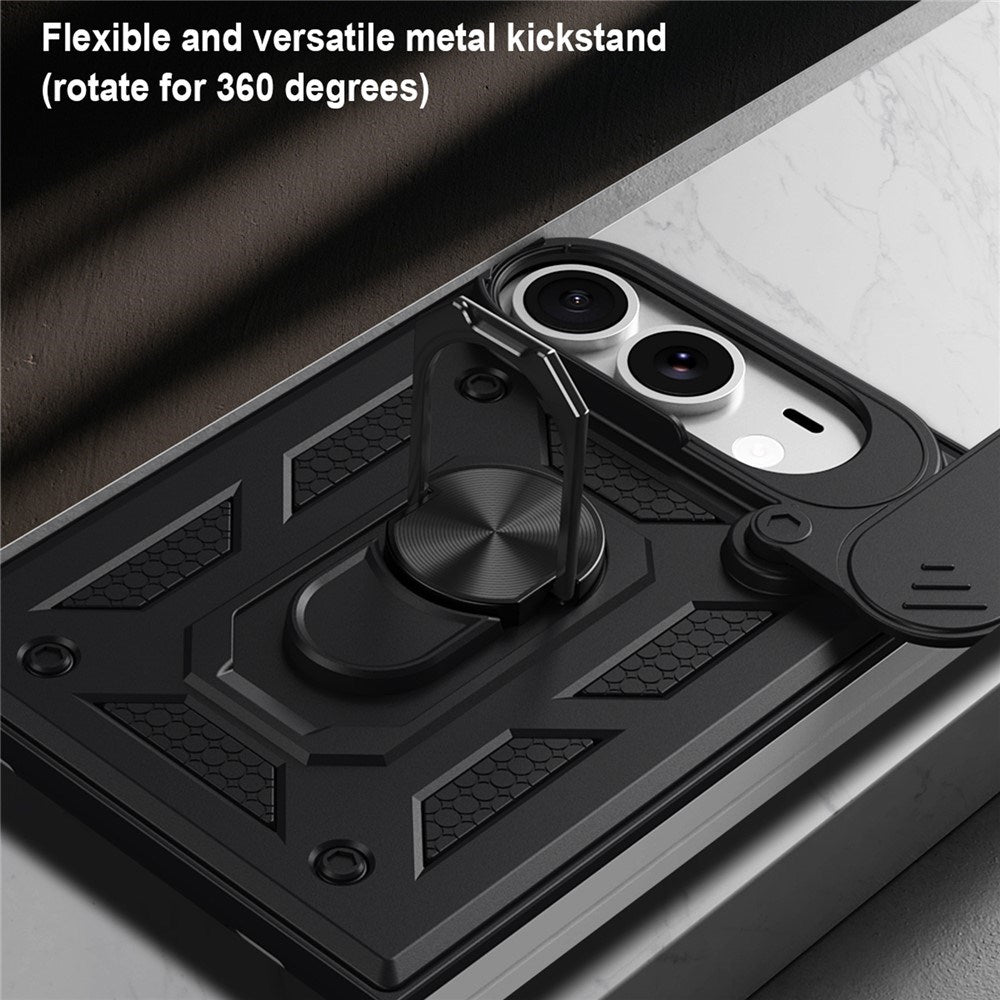iPhone Fold EIDERWOOD Hybrid Tough Case with Kickstand & Cam Slider - Blue