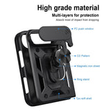 iPhone Fold EIDERWOOD Hybrid Tough Case with Kickstand & Cam Slider - Blue