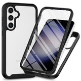 Samsung Galaxy S26 FE / S25 FE EIDERWOOD Hybrid Case with Built-in Screen Protector - Transparent / Black