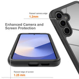 Samsung Galaxy S26 FE / S25 FE EIDERWOOD Hybrid Case with Built-in Screen Protector - Transparent / Black