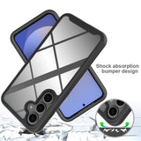 Samsung Galaxy S26 FE / S25 FE EIDERWOOD Hybrid Case with Built-in Screen Protector - Transparent / Black