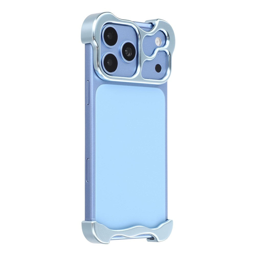 iPhone 18 Pro Max Two-Piece Metal Bumper Case - Blue