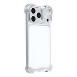 iPhone 18 Pro Max Two-Piece Metal Bumper Case - Silver