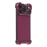 iPhone 18 Pro Max Two-Piece Metal Bumper Case - Purple