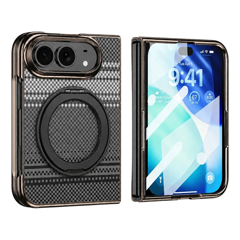 iPhone Duo EIDERWOOD Aramid Case w. Built-in Screen Protector & Kickstand - MagSafe Compatible - Black