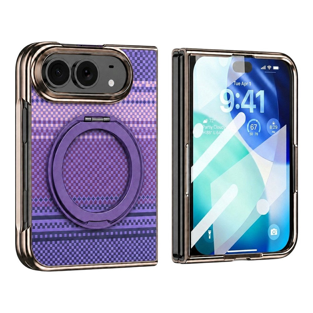 iPhone Duo EIDERWOOD Aramid Case w. Built-in Screen Protector & Kickstand - MagSafe Compatible - Purple