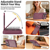 iPhone 18 Pro / 17 Pro Hybrid Plastic Case w. Shock-Absorbing Edges & Kickstand - MagSafe Compatible - Red