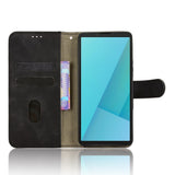 Sony Xperia 10 VIII EIDERWOOD Artificial Leather Flip Case with Wallet and Stand Function - Black