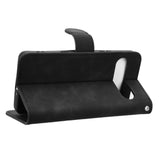 Sony Xperia 10 VIII EIDERWOOD Artificial Leather Flip Case with Wallet and Stand Function - Black